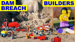 LEGO DAM BREACH - Many BUILDERS REBUILD with a TRUCK MIXER - Ep 7