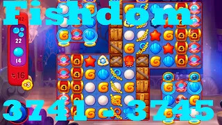 Fishdom Level 3741 - 3745 HD Walkthrough | 3 - match puzzle gameplay | android | 3742 | 3743 | 3744