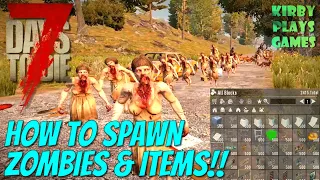 How to Spawn Zombies & Items in 7 Days to Die!! (Alpha 19 - Creative Menu & Debug Menu Guide)