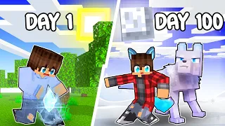 I Survived 100 DAYS as the ARCTIC WOLF In HARDCORE Minecraft!