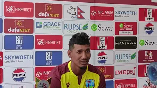 Gudakesh Motie speaks after winning the POTM award | NEP vs WI A|