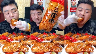 EATING ASMR | Eat Chicken Roll with Hamburger and Noodles | Mukbang Food