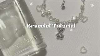 * studio vlog * beaded bracelet tutorial! 🧸 (materials, tips, voiceover)