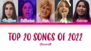 Cimorelli - Top 20 Songs of 2022 (Color Coded Lyrics)