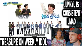 TREASURE ON WEEKLY IDOL (COUPLE REACTION!) [PART ONE]