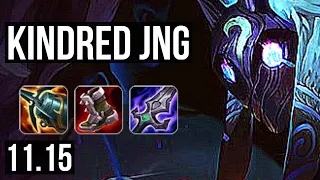 KINDRED vs ELISE (JUNGLE) | 12/0/4, 67% winrate, Legendary | KR Master | v11.15