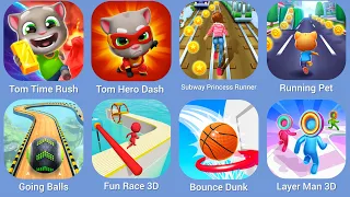 Tom Time Rush, Tom Hero Dash, Subway Princess, Running Pet, Going Balls, Fun Race, Bounce Dunk