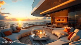 Relaxing Jazz Symphony - Enjoying Smooth Jazz Bliss at Luxury Yatch Space for Peaceful Morning