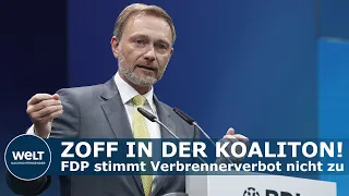 LINDNER AM TAG DER INDUSTRIE: Ampel-Schock - FDP will Verbrenner-Aus in EU nicht zustimmen