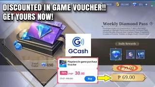 USE THIS VOUCHER ON WEEKLY DIAMOND PASS FOR DISCOUNT!! G-CASH/ALIPAY