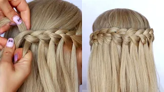 NEW 3 Strand Waterfall Braid Step by Step | Hair tutorial by Another Braid #shorts