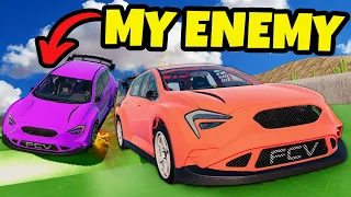 I Challenged My ENEMY to a Stunt & Chase Challenge in BeamNG Drive Mods!