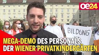 Mega-Demo des Personals der wiener Privatkindergärten