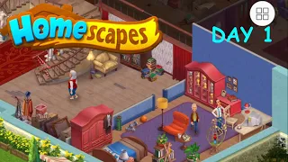 Homescapes Gameplay DAY 1 (Android/ iOS Gameplay)