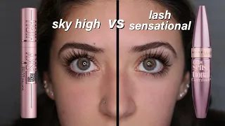 NEW maybelline sky high mascara vs original maybelline lash sensational mascara review