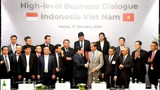 Presiden Jokowi Hadiri Dialog Bisnis Bersama Para Pengusaha Vietnam, Hanoi, 13 Januari 2024