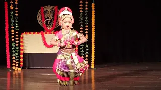 Adivo alladivo kuchipudi dance by Gagana Anvika(5years) at seva sadan, Bangalore