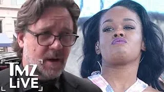 RUSSELL CROWE Gets Physical with AZEALIA BANKS | TMZ Live | TMZ Live