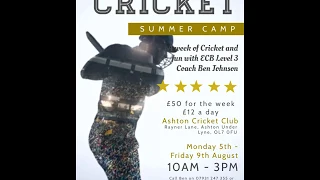 ACC Cricket Summer Camp 2019 Promo Video