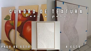 PASO A PASO + CUADRO DE TEXTURA /IDEA de PINTEREST #hogar #cuadros #ideas #cambios #suscribete