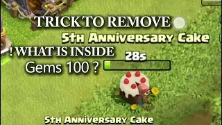 5th anniversary cake coc | 100 Gems inside ?