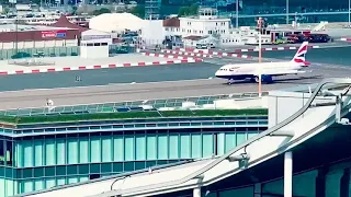 Airplane Spotting: British Airways BA490 Airbus A320 Landing In Gibraltar Airport ICAO: LXGB