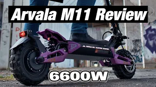 Arvala M11 DUAL MOTOR Electric Scooter REVIEW - 2023 Smart E-Scooter with 6600W!
