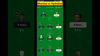 Mumbai vs Hydrabad | MI vs SRH | today ipl match |dream11 team | Today dream 11 team #shorts