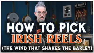 🪕 How To Pick Irish Reels / Free Tutorial for The Wind That Shakes The Barley ⚡️