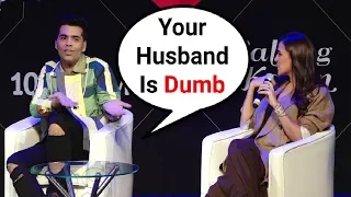 Karan Johar Calls Neha Dhupia Husband Angad Bedi Dumb