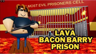 Lava 🔥 BACON Barry Prison Run Roblox Horror - Obby Walkthrough FULL GAME #roblox #scaryobby