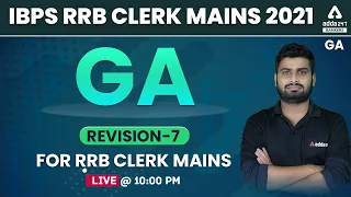 IBPS RRB Clerk Mains GA Questions | Revision Class #7 for RRB Clerk Mains