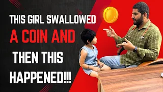 What happened when this girl swallowed a coin!?😧🪙 #coin #swallow #accidental #dangerous