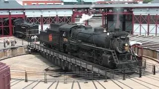 CN 3254 on the turntable at Steamtown