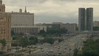 View of Moscow skyline amid rebellion