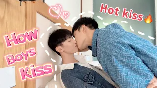 How Boys kiss？😳15 Types Of Kisses Cute Gay Couple🥰