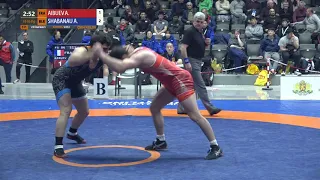 1/8 FS - 86 kg: A. AIBUEV (FRA) v. A. SHABANAU (BLR)