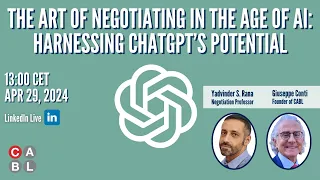 The Art of Negotiating in the Age of AI: Harnessing ChatGPT’s Potential