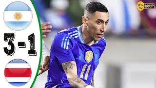 Argentina vs Costa Rica 3-1- All Goals & Highlights - Match Highlight 2024. Di Maria Freekick Goal