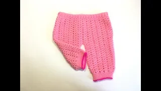 Как связать простые детские штанишки крючком/How to crochet a simple children's pants
