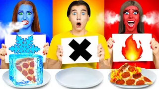 Hot, Cold or Nothing Challenge | Funny Situations by Multi DO Food Challenge