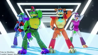 【MMD FNAF】Poker Face - Lady Gaga (Chica, Roxy, Freddy, Monty)【60fps】