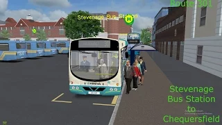 Omsi 2 Hertfordshire V4- 301 Stevenage Bus Station to Chequersfield (Volvo B7L)