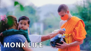 Buddhist Monks Collecting Alms | The Monk Life