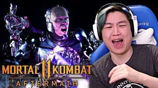 Mortal Kombat 11: Aftermath - RoboCop VS Terminator ALTERNATE ENDING!! [REACTION]