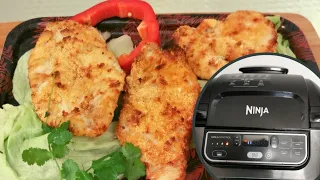 Как приготовить куриные шницеля в гриле Нинзя.Chicken Schnitzels on the Ninja Grill. שניצל עוף בגריל