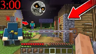 NEVER WALK at 3:00am in the REALLY SCARY VILLAGE in Minecraft ! Noob vs Pro