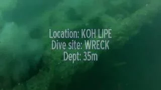 Bad visibility dive "Wreck" @ Koh Lipe, Thailand