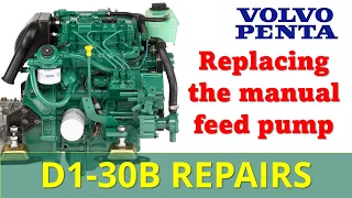 Replacing the hand feed fuel pump on a Volvo Penta D1-30 in a small boat