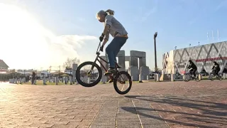 今日の練習。　BMX Vlog 21T　バニーホップ180の基礎からやり直し